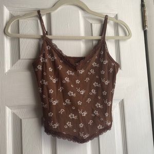 Hollister Brown Cropped Tank